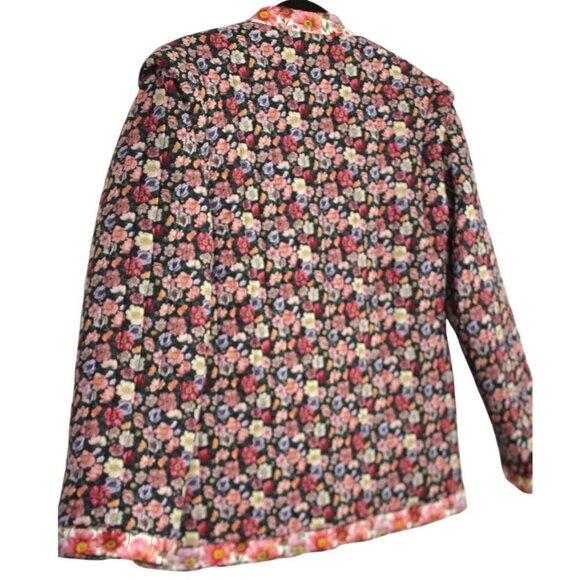 Sea New York Leslie Quilted Floral Cotton Jacket Pink Black Size Small - Picture 10 of 16